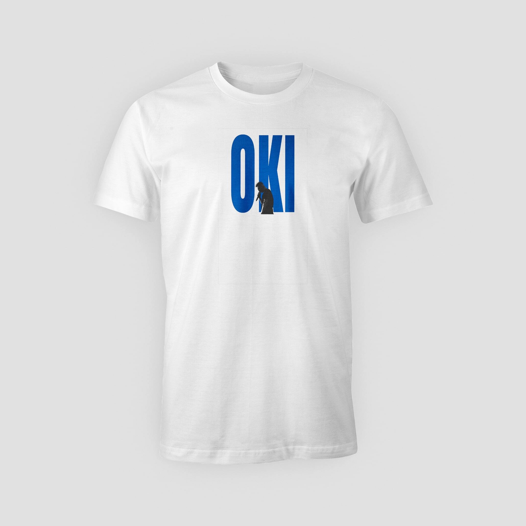 Koszulka OKI niebieski napis 47 Jeżyk rap T-shirt